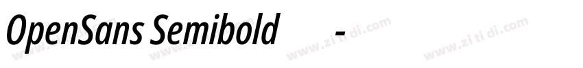 OpenSans Semibold 半粗字体转换